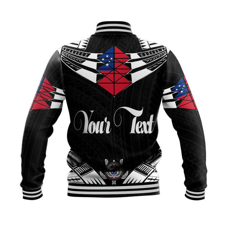 (Custom Personalised) Samoa Black Saturday Baseball Jacket 28 Dec 1929 Visual Arts - Black LT9 - Polynesian Pride