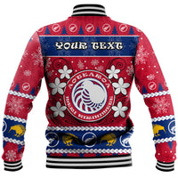 (Custom Personalised) New Zealand Aotearoa Meri Kirihimete Baseball Jacket Maori Kiwi Christmas LT9 - Polynesian Pride