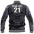 (Custom Text And Number) New Zealand Taiaha Maori Baseball Jacket Minimalist Silver Fern All Black LT9 - Polynesian Pride