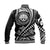 (Custom Personalised) Federated States of Micronesia Baseball Jacket Black Polynesian Wave Style LT9 - Polynesian Pride