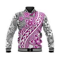 Traditional Polynesian Tribal Tattoo Retro Baseball Jacket Pink LT9 Unisex Pink - Polynesian Pride