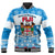 (Custom Personalised) Fiji Masi Tapa Christmas Vibe Baseball Jacket LT9 Unisex Blue - Polynesian Pride