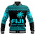 (Custom Personalised) Fiji Rugby Sevens Baseball Jacket Simple Blue Style LT9 Unisex Blue - Polynesian Pride