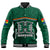 Hawaii Warriors Football Baseball Jacket Polynesian Palm and Hibiscus LT9 Unisex Green - Polynesian Pride