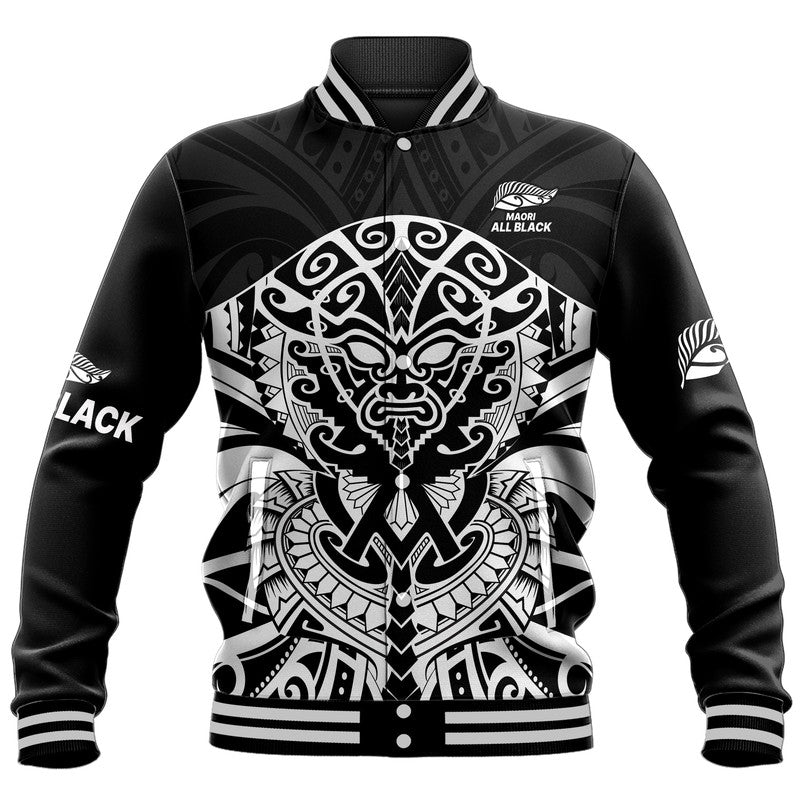 Aotearoa Silver Fern Rugby Sevens Baseball Jacket Maori Tribal All Black LT9 Unisex Blue - Polynesian Pride