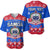 (Custom Personalised) Samoa Tribal Polynesian Christmas Vibe Baseball Jersey LT9 Blue - Polynesian Pride