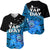 Yap State Day Baseball Jersey Yap Flag and FSM Seal LT9 Blue - Polynesian Pride