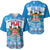 Fiji Masi Tapa Christmas Vibe Baseball Jersey LT9 Blue - Polynesian Pride