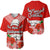 Hawaii Hibiscus Flower Mele Kalikimaka Baseball Jersey LT9 Red - Polynesian Pride