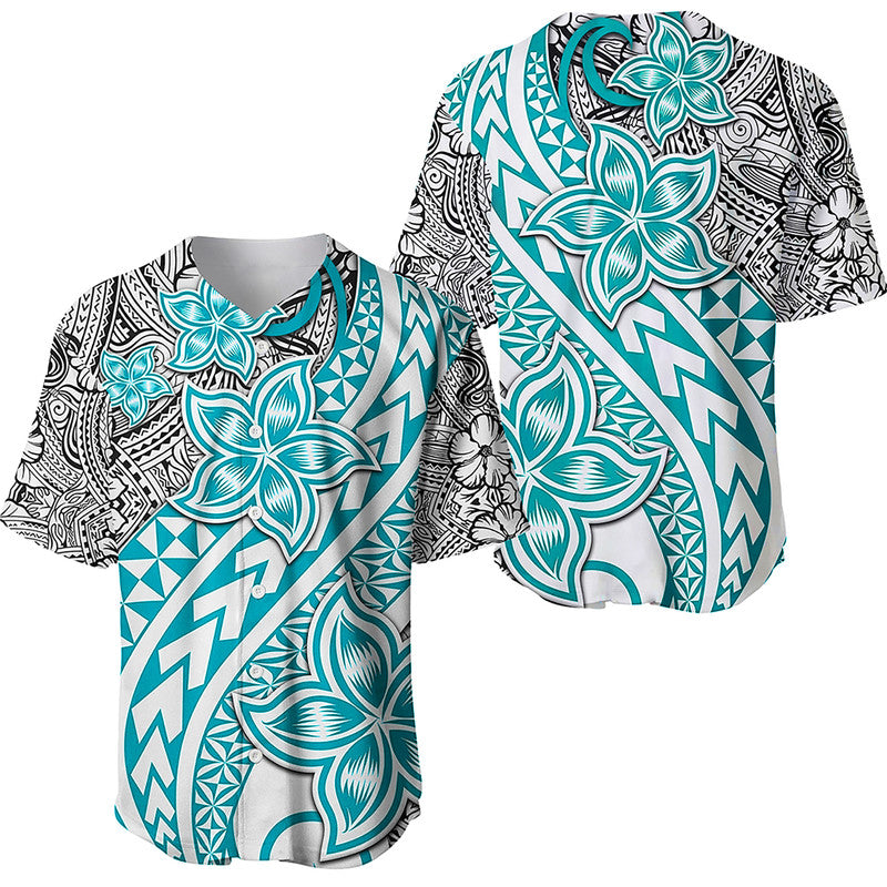 Traditional Polynesian Tribal Tattoo Retro Baseball Jersey Turquoise LT9 Turquoise - Polynesian Pride