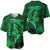 Hawaii Baseball Jersey Shark and Turtle Mix Kakau Green LT9 Green - Polynesian Pride