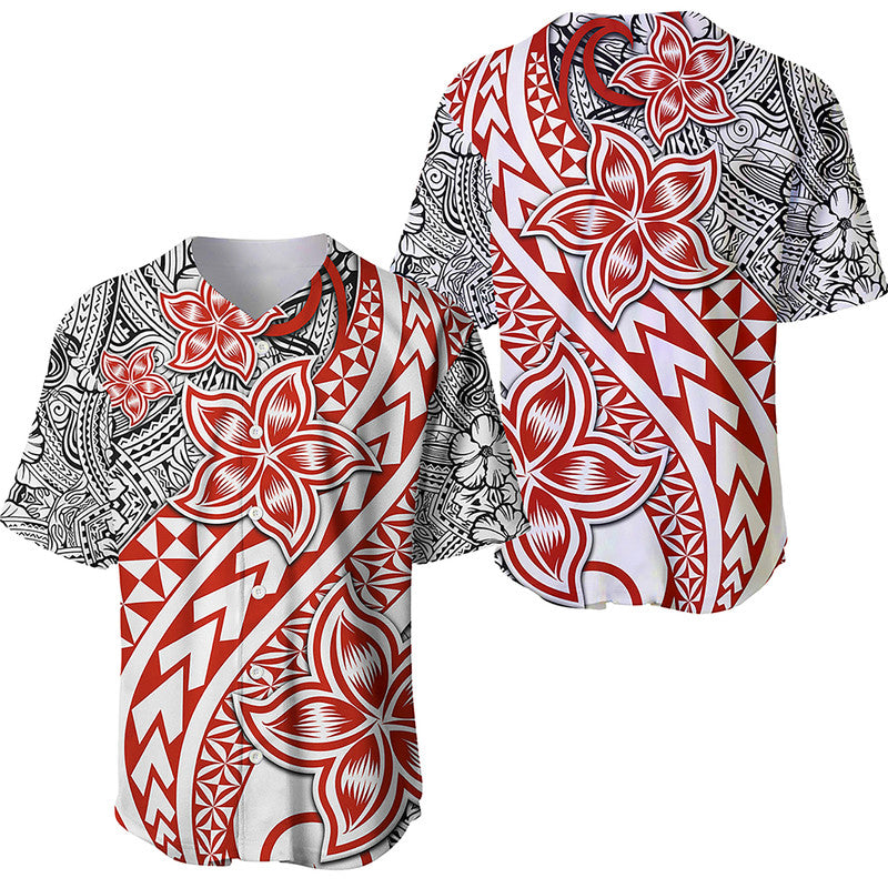 Traditional Polynesian Tribal Tattoo Retro Baseball Jersey Red LT9 Red - Polynesian Pride