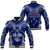 Personalised Toa Samoa Baseball Jacket 685 USO Forever LT7 Unisex Blue - Polynesian Pride