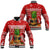 Hawaii Christmas Baseball Jacket Mele Kalikimaka - Pineapple LT7 Unisex Red - Polynesian Pride