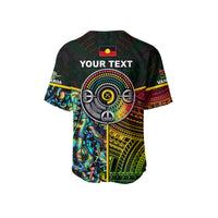 (Custom Personalised) Vanuatu Mix Maori And Aboriginal Baseball Jersey LT6 - Polynesian Pride