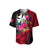 Wallis and Futuna Baseball Jersey Hibiscus Red No.1 Color LT6 - Polynesian Pride