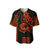 (Custom Personalised) Kakau Hawaiian Polynesian Baseball Jersey Orange LT6 - Polynesian Pride