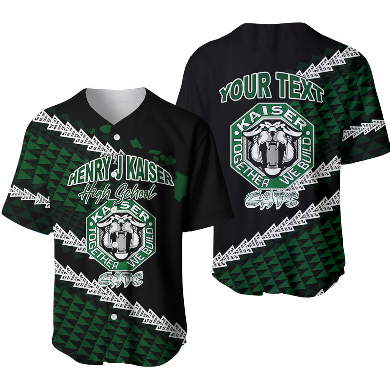 (Custom Personalised) Henry J Kaiser High School Hawaii Baseball Jersey LT6 Green - Polynesian Pride