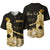 (Custom Personalised) Samoa Warrior Baseball Jersey Polynesian No.3 LT6 Gold - Polynesian Pride