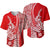 Hawaiian Shark Polynesian Baseball Jersey Vibe Red Style LT6 Red - Polynesian Pride