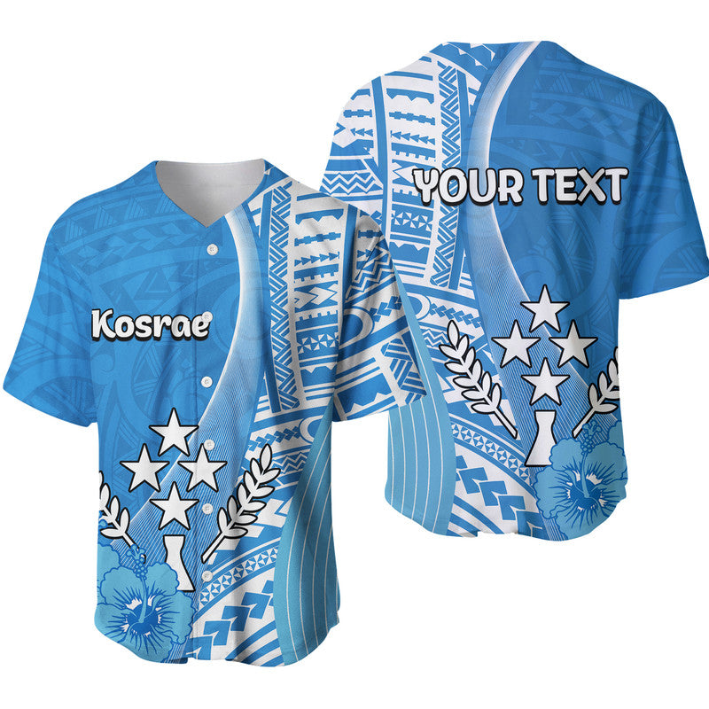 Custom Personalised Kosrae Of Micronesia Baseball Jersey Vibe Style LT6 Blue - Polynesian Pride