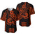 (Custom Personalised) Kakau Hawaiian Polynesian Baseball Jersey Orange LT6 Orange - Polynesian Pride