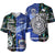 (Custom Personalised) Samoa And New Zealand Baseball Jersey Together - Paua Shell LT8 Blue - Polynesian Pride