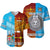 (Custom Personalised) Fiji And Rotuma Tapa Pattern Baseball Jersey Together LT8 Blue - Polynesian Pride