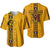 Hawaii - Mililani High Mix Kakau Baseball Jersey LT6 Yellow - Polynesian Pride