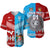 (Custom Personalised) Tonga Ngatu And Fiji Tapa Baseball Jersey Together LT8 Blue - Polynesian Pride