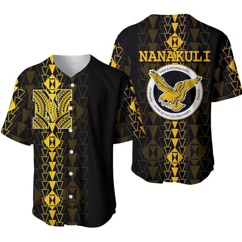 Hawaii - Nanakuli High Mix Kakau Baseball Jersey LT6 Yellow - Polynesian Pride