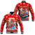 Hawaii Christmas Santas Surf Mele Kalikimaka Baseball Jacket - LT2 Unisex RED - Polynesian Pride