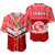 Tonga Rugby Mate Ma'a Tonga Tapa Pattern Baseball Jersey - LT2 RED - Polynesian Pride