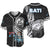 Fiji Rugby Bati Tapa Pattern Baseball Jersey - LT2 BLACK - Polynesian Pride