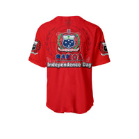 Samoa Independence Day Tribal Tattoo Coat Of Arms Baseball Jersey No.1 LT6 - Polynesian Pride