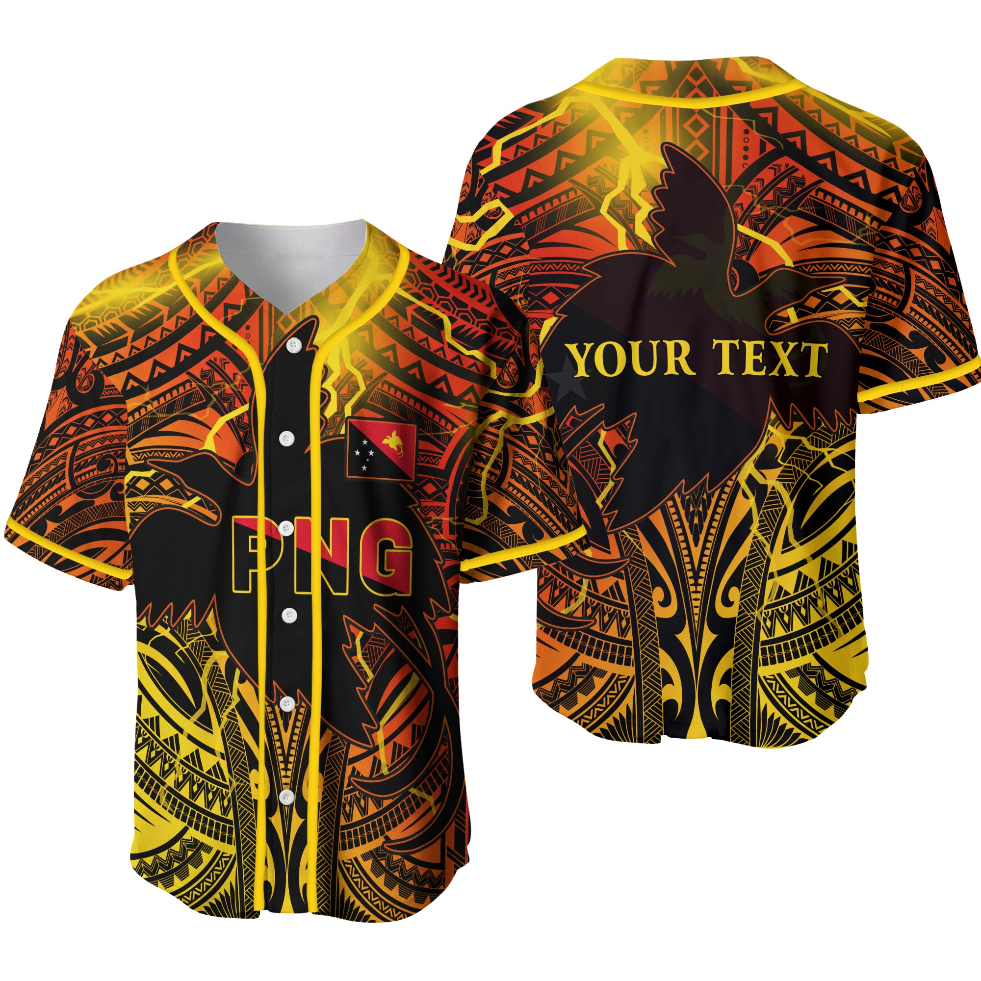 (Custom Personalised) Papua New Guinea Baseball Jersey Stalwart Polynesian Special LT13 Unisex Red - Polynesian Pride