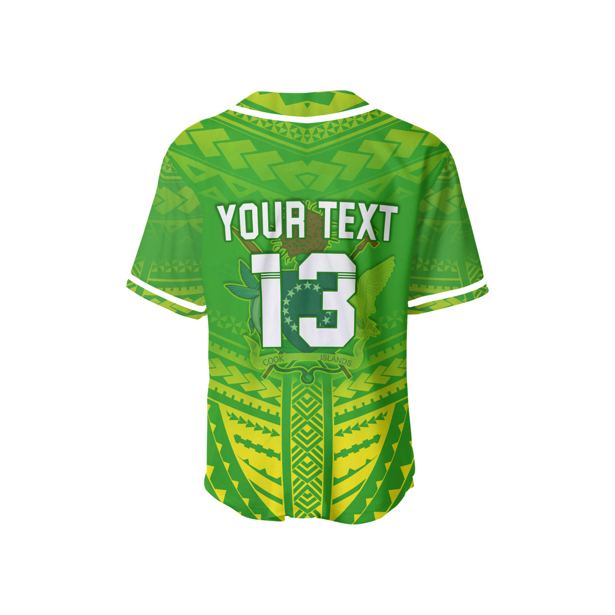 (Custom Personalised) Cook Islands Baseball Jersey Fresh Life 02 - Custom Text and Number LT13 - Polynesian Pride