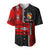 Tonga Baseball Jersey Tongan Pattern Mix Polynesian LT13 - Polynesian Pride