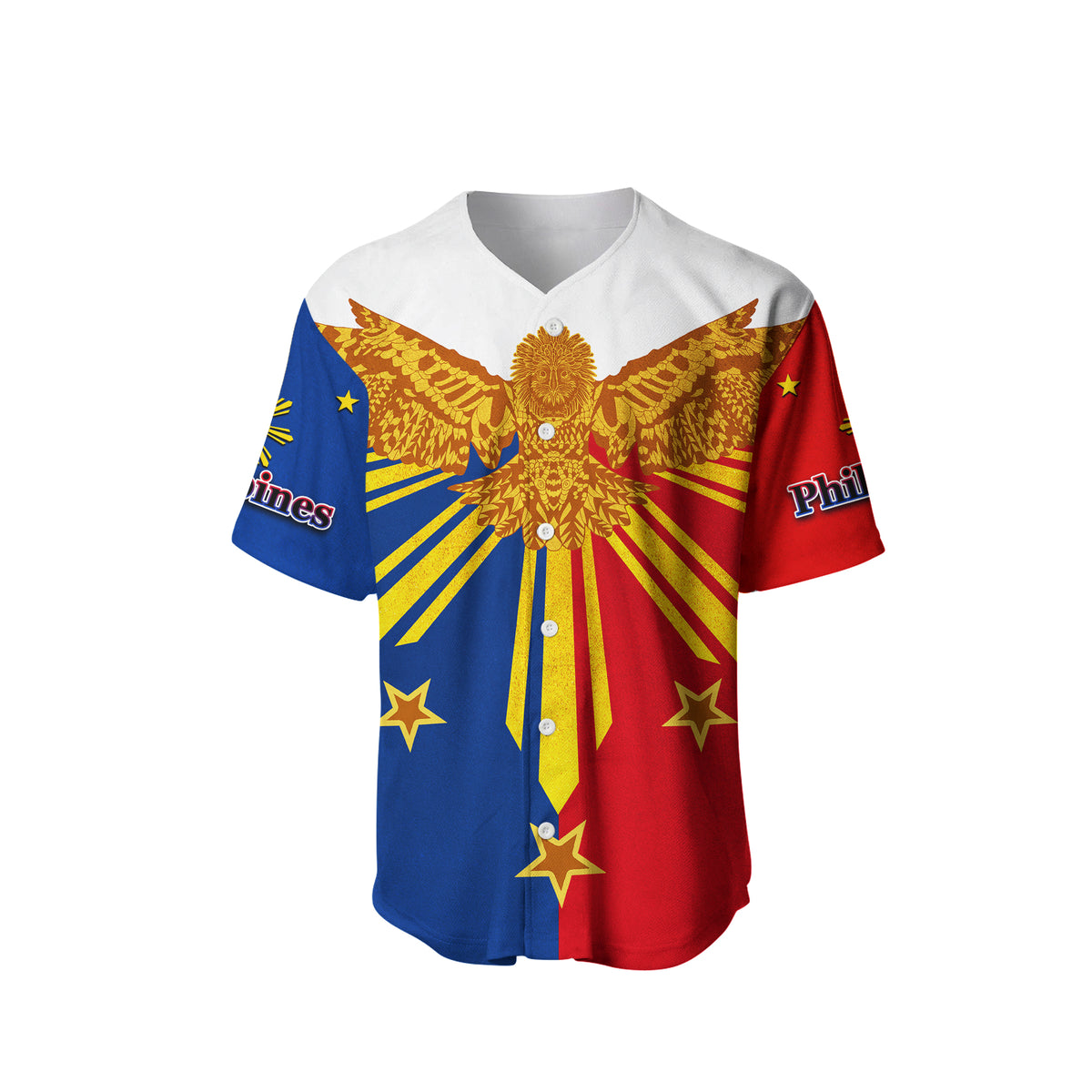 (Custom Personalised)Philippines Baseball Shirt Eagle LT6 - Polynesian Pride