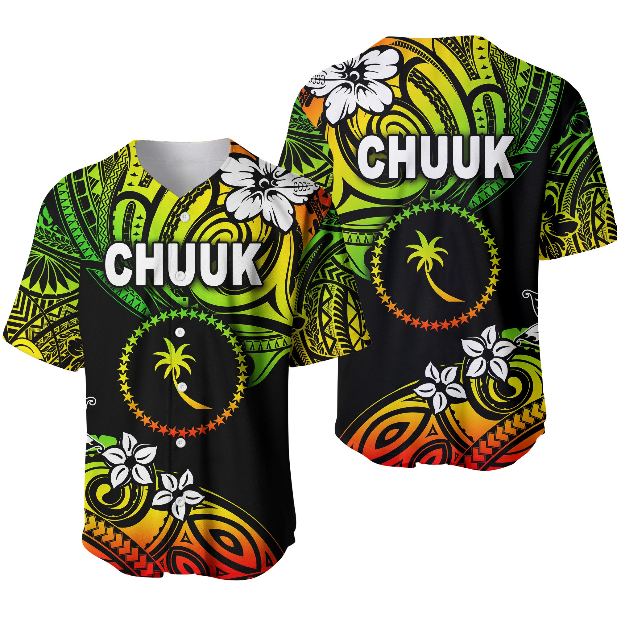 FSM Chuuk Baseball Jersey Unique Vibes - Reggae LT8 Unisex Reggae - Polynesian Pride