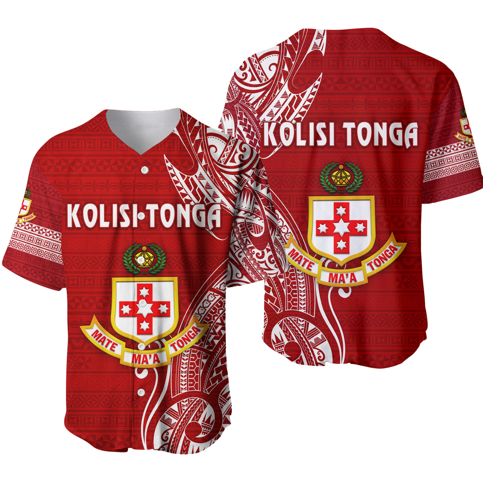 Kolisi Tonga Mate Ma'a Tonga Baseball Jersey Original LT8 - Polynesian Pride