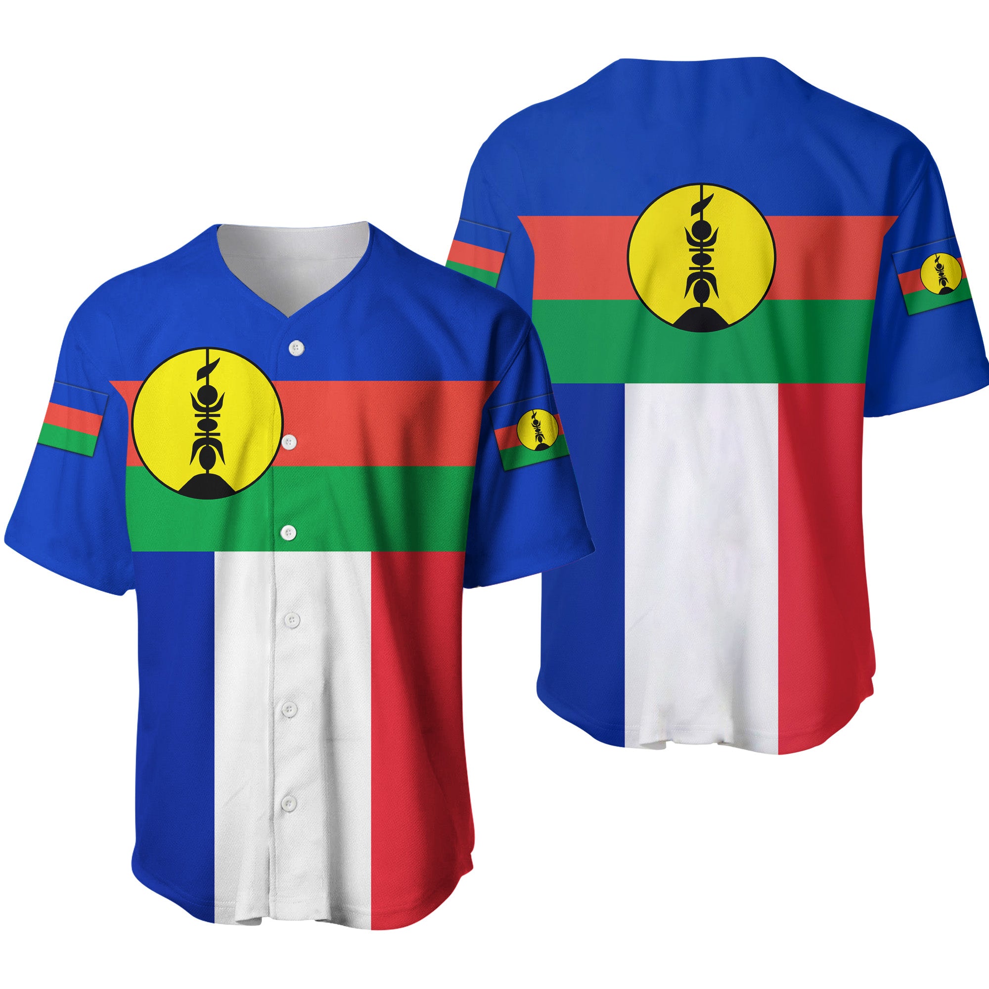 New Caledonia Baseball Jersey Flag Vibes LT8 - Polynesian Pride