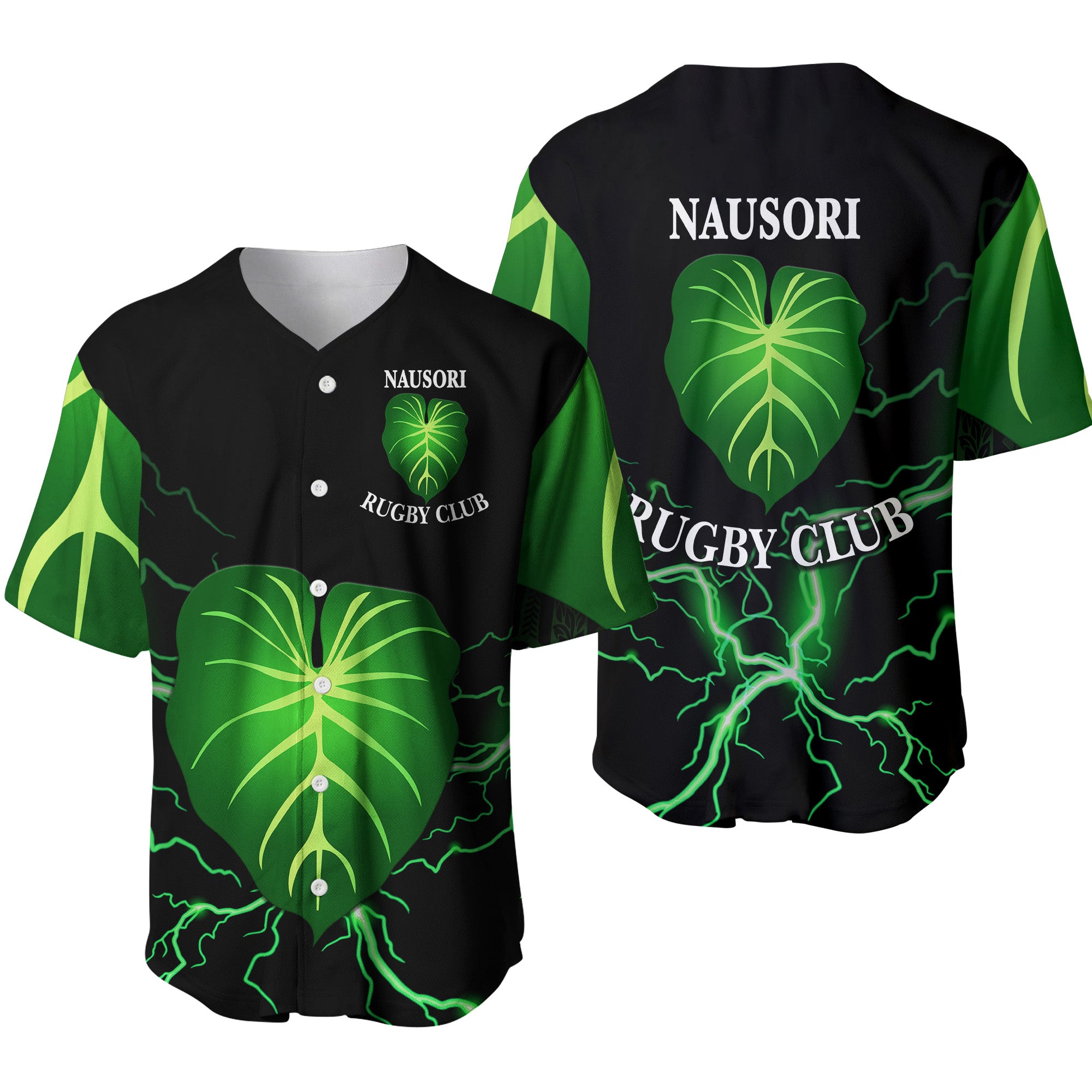 Fiji Nausori Rugby Baseball Jersey Simple Style LT8 Unisex Blue - Polynesian Pride