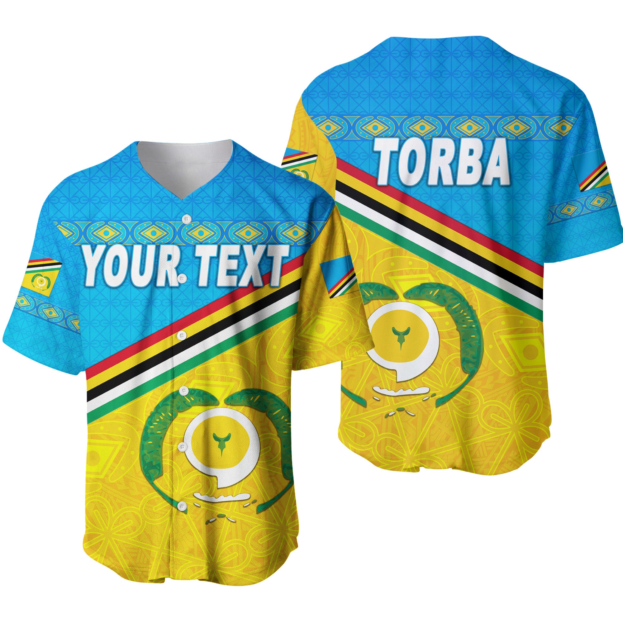 (Custom Personalised) Torba Province Baseball Jersey Vanuatu Pattern Unique Style LT8 - Polynesian Pride