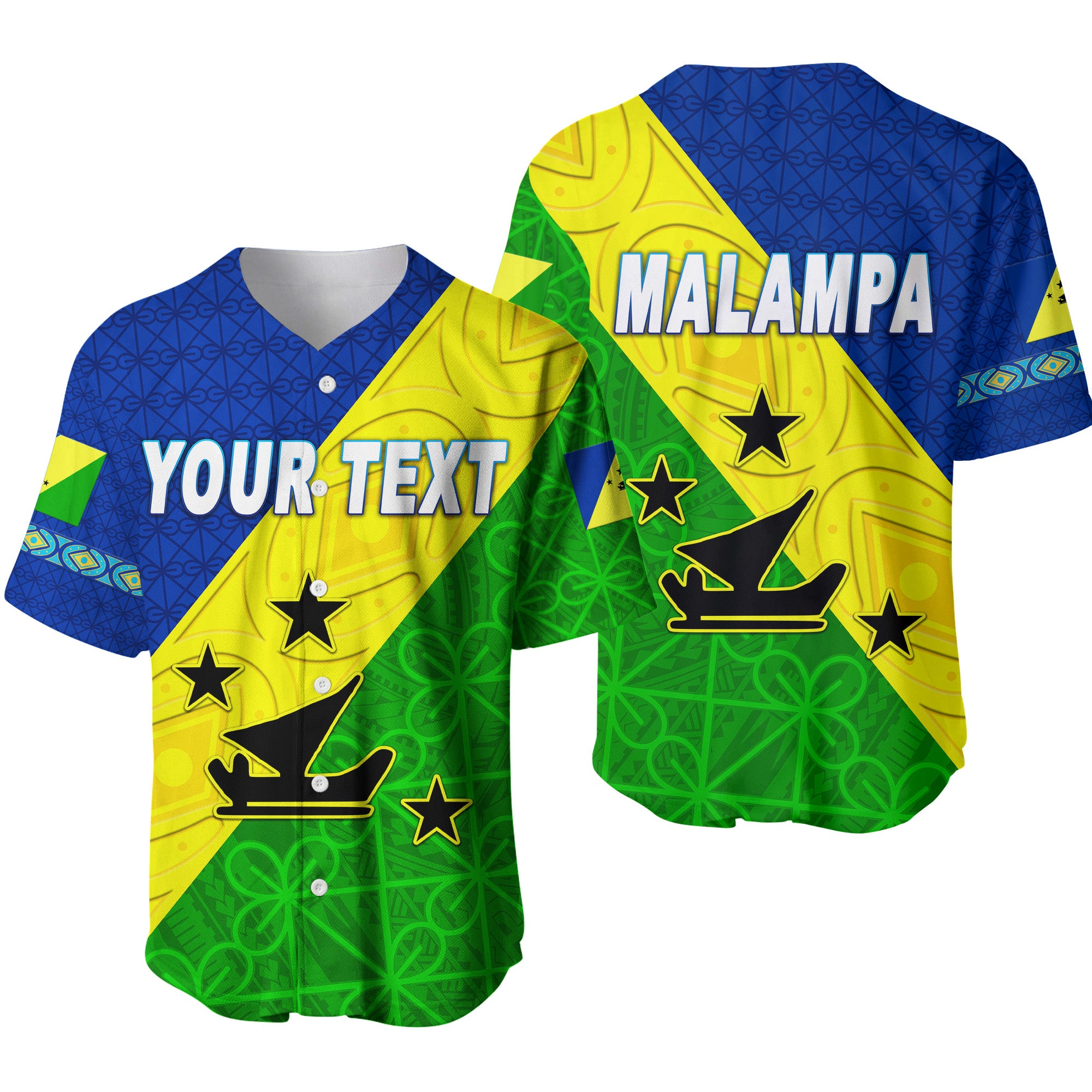 (Custom Personalised) Malampa Province Baseball Jersey Vanuatu Pattern Unique Style LT8 - Polynesian Pride