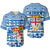 Fiji Polynesian Baseball Jersey Fijian Tapa Pattern LT13 Unisex Blue - Polynesian Pride