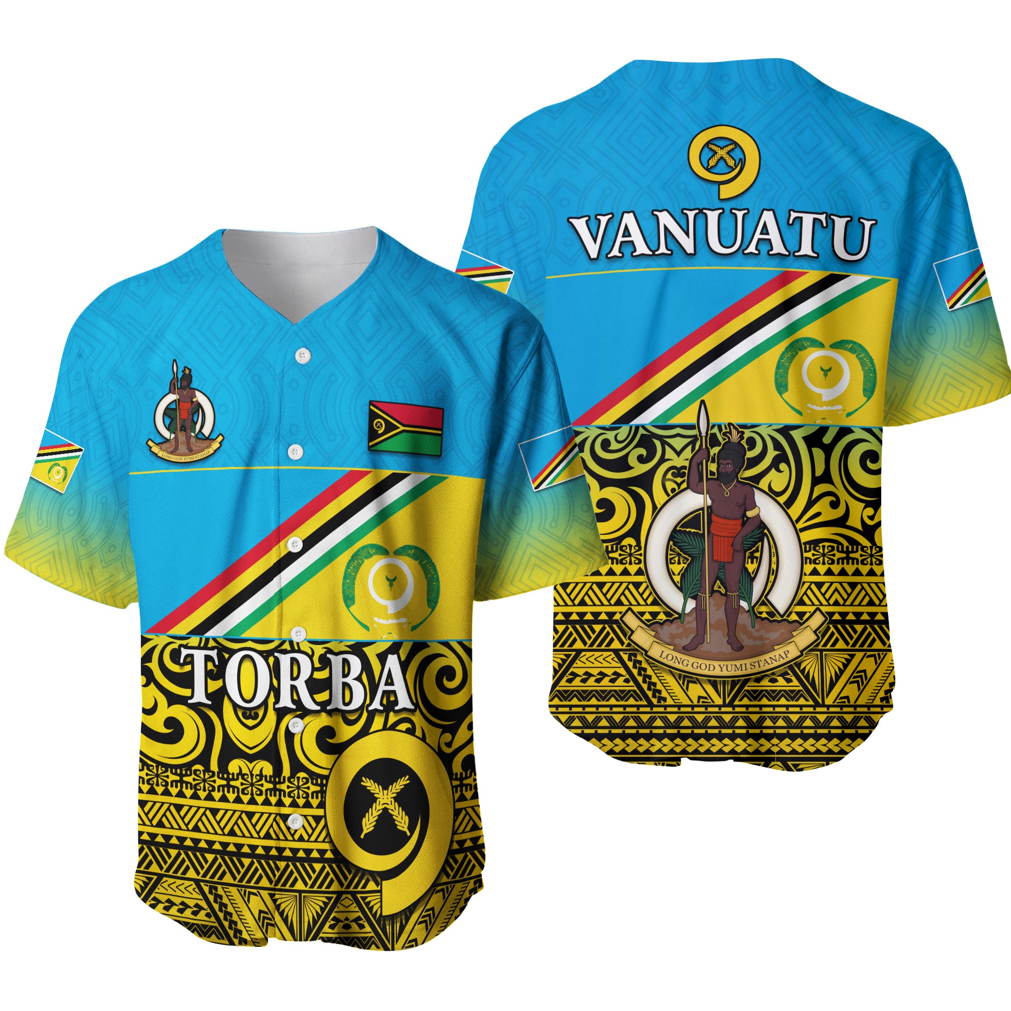 Torba Province Baseball Jersey Vanuatu Proud LT13 Unisex Blue - Polynesian Pride