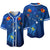 Hawaiian Islands Baseball Jersey - Hawaii Tropical Flowers and Turtles Blue LT13 - Polynesian Pride