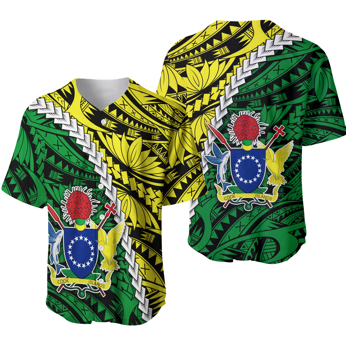 Cook Islands Baseball Jersey Polynesian Pattern LT13 - Polynesian Pride