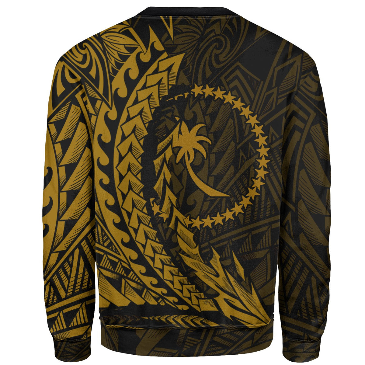 Chuuk Sweatshirt - Wings Style Gold Color - Polynesian Pride